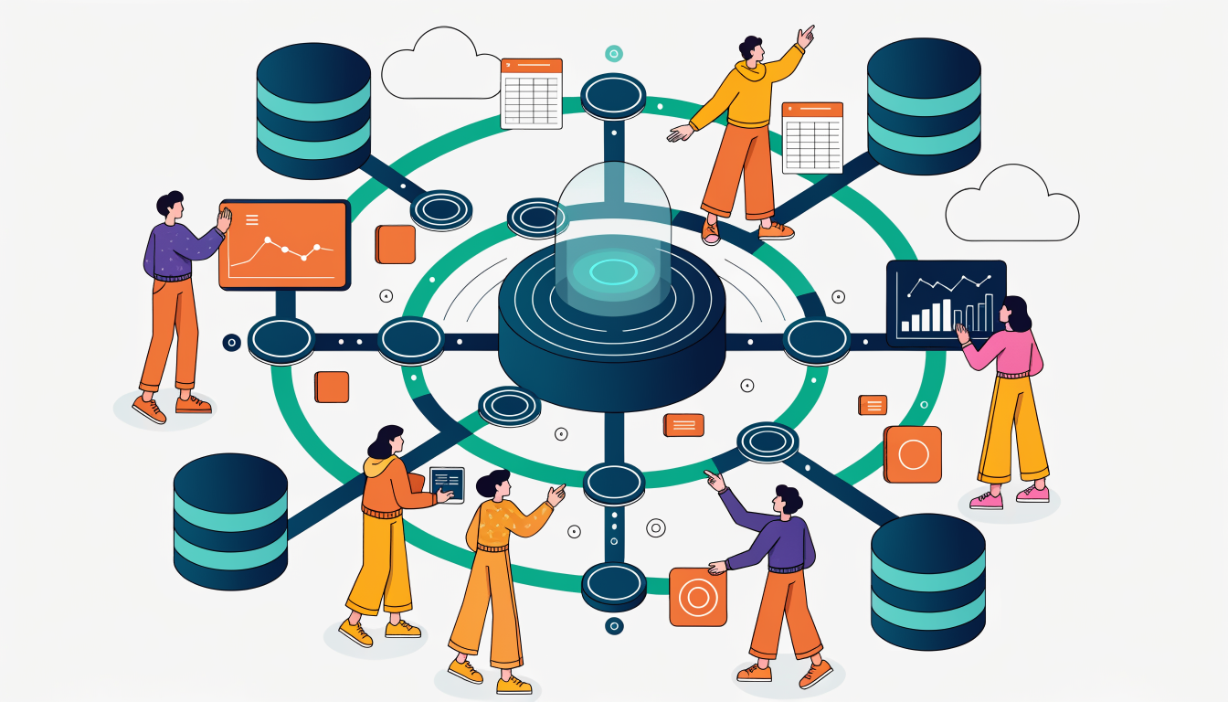 BI platform features including data integration, dashboards, and team collaboration