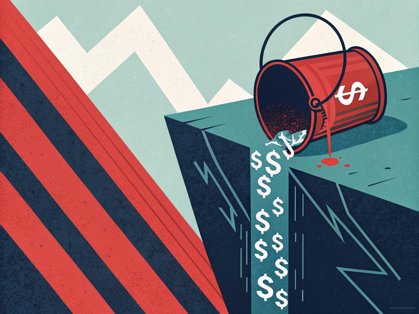 SaaS churn analysis metaphor showing revenue leakage from customer loss
