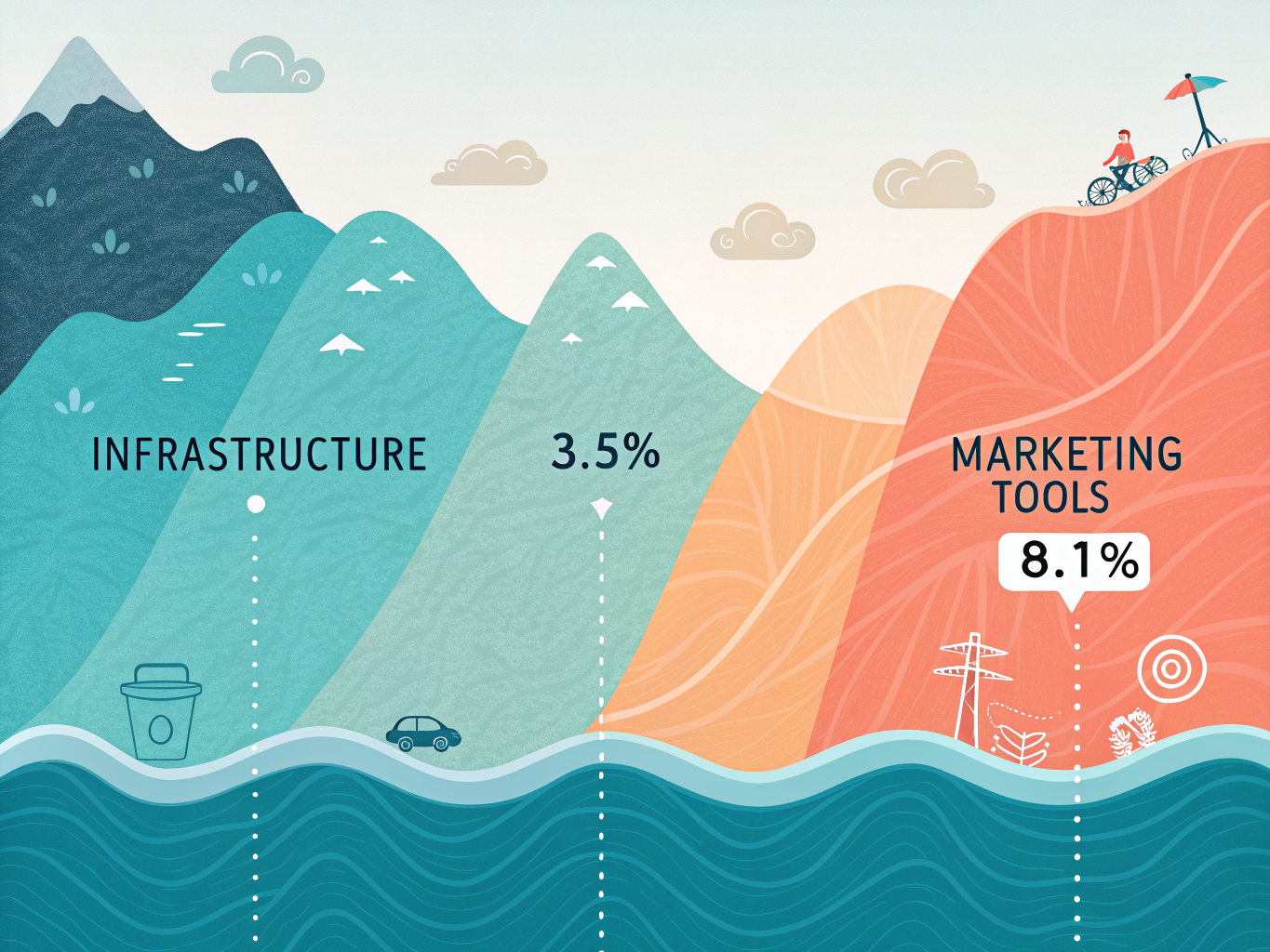 SaaS churn rate benchmarks by industry and company stage visualization