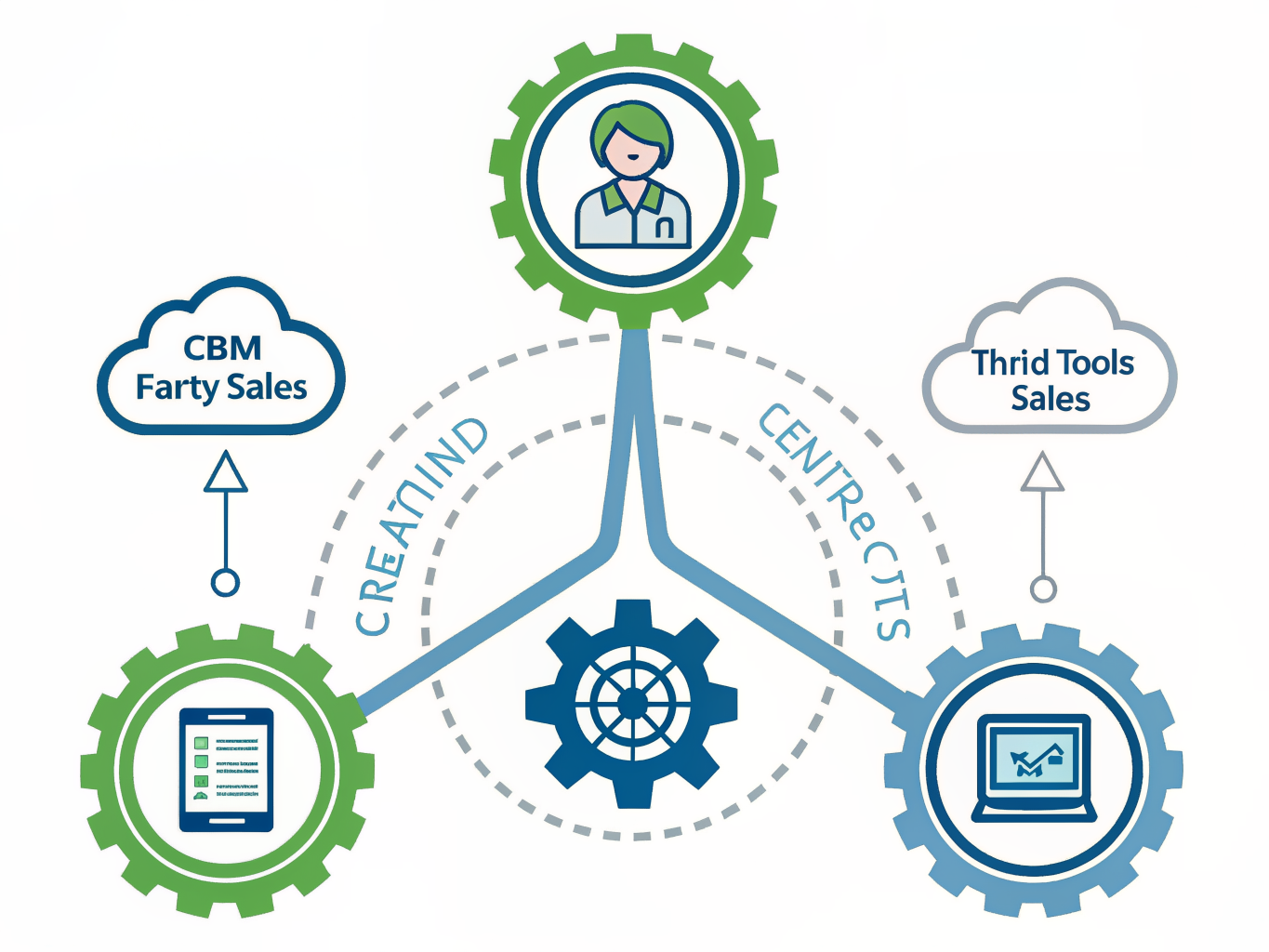 Three types of LinkedIn CRM integration methods compared visually