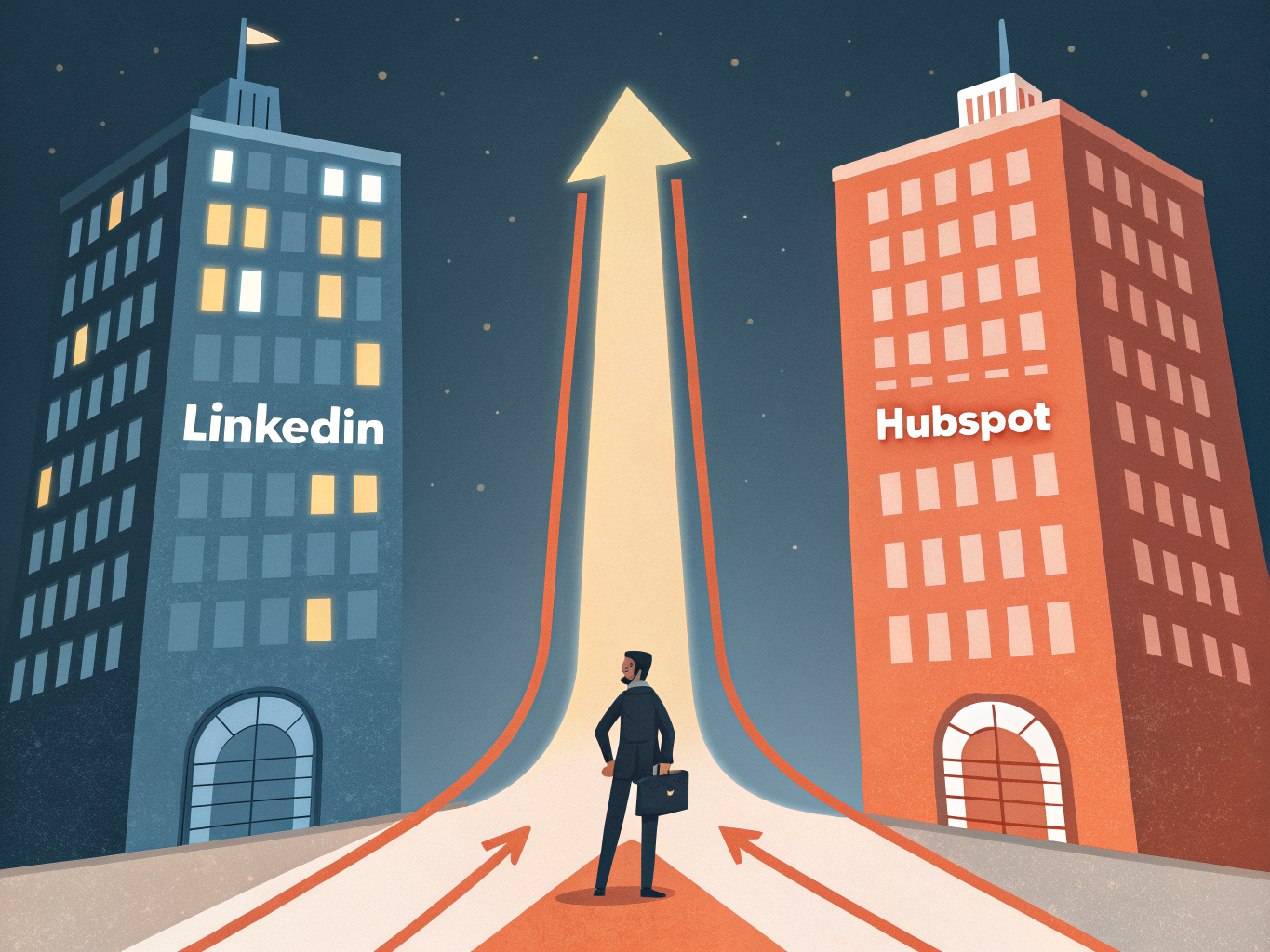 HubSpot LinkedIn integration showing lead flow and sales pipeline growth