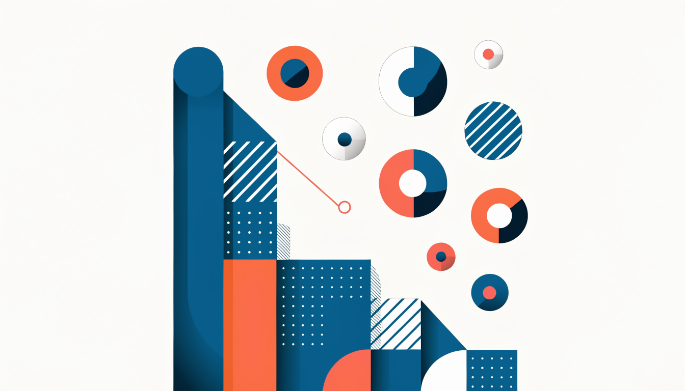 Dashboard-style illustration showing key LinkedIn video ad metrics and performance indicators