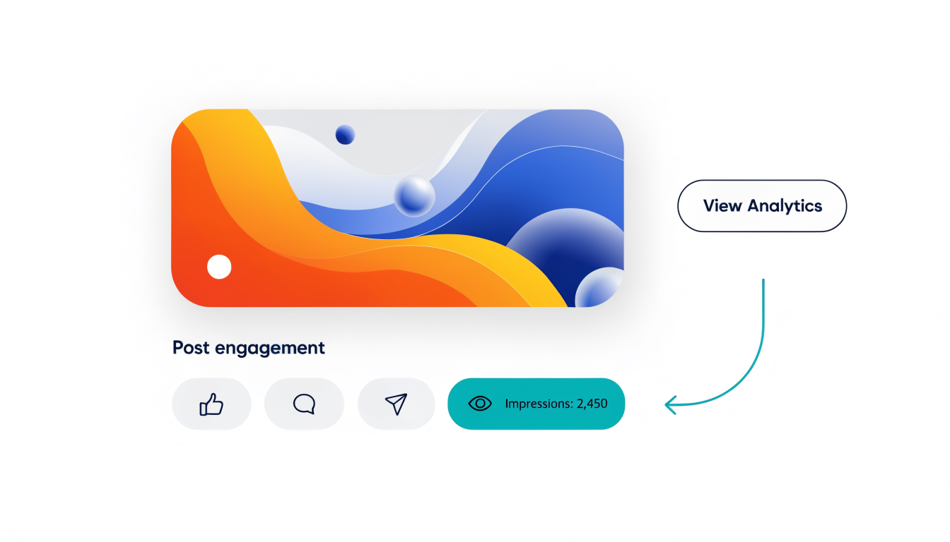 Step-by-step guide showing where to find impressions in LinkedIn analytics