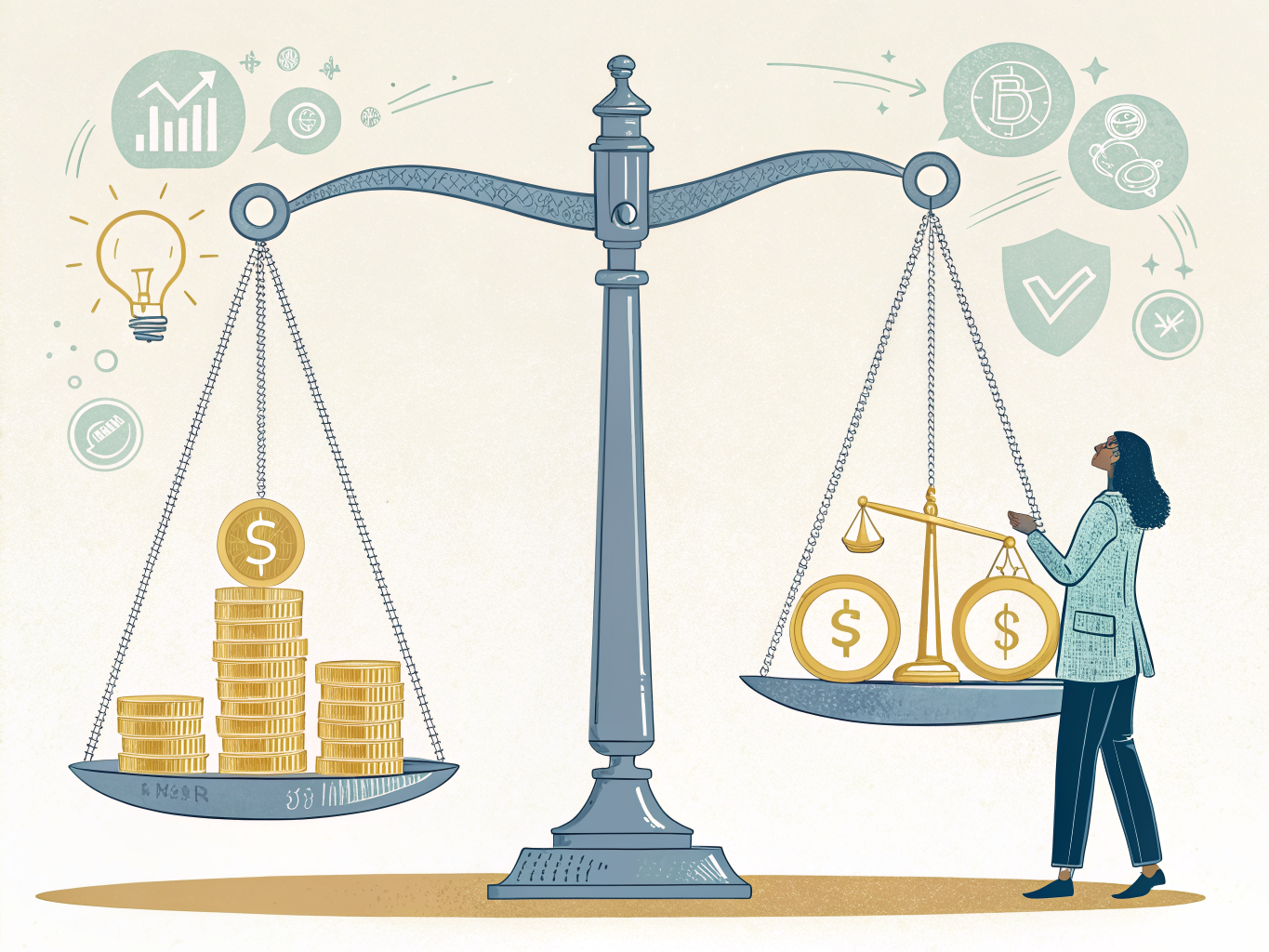 ROI versus cost and complexity balance visualization for Sales Navigator investment decision