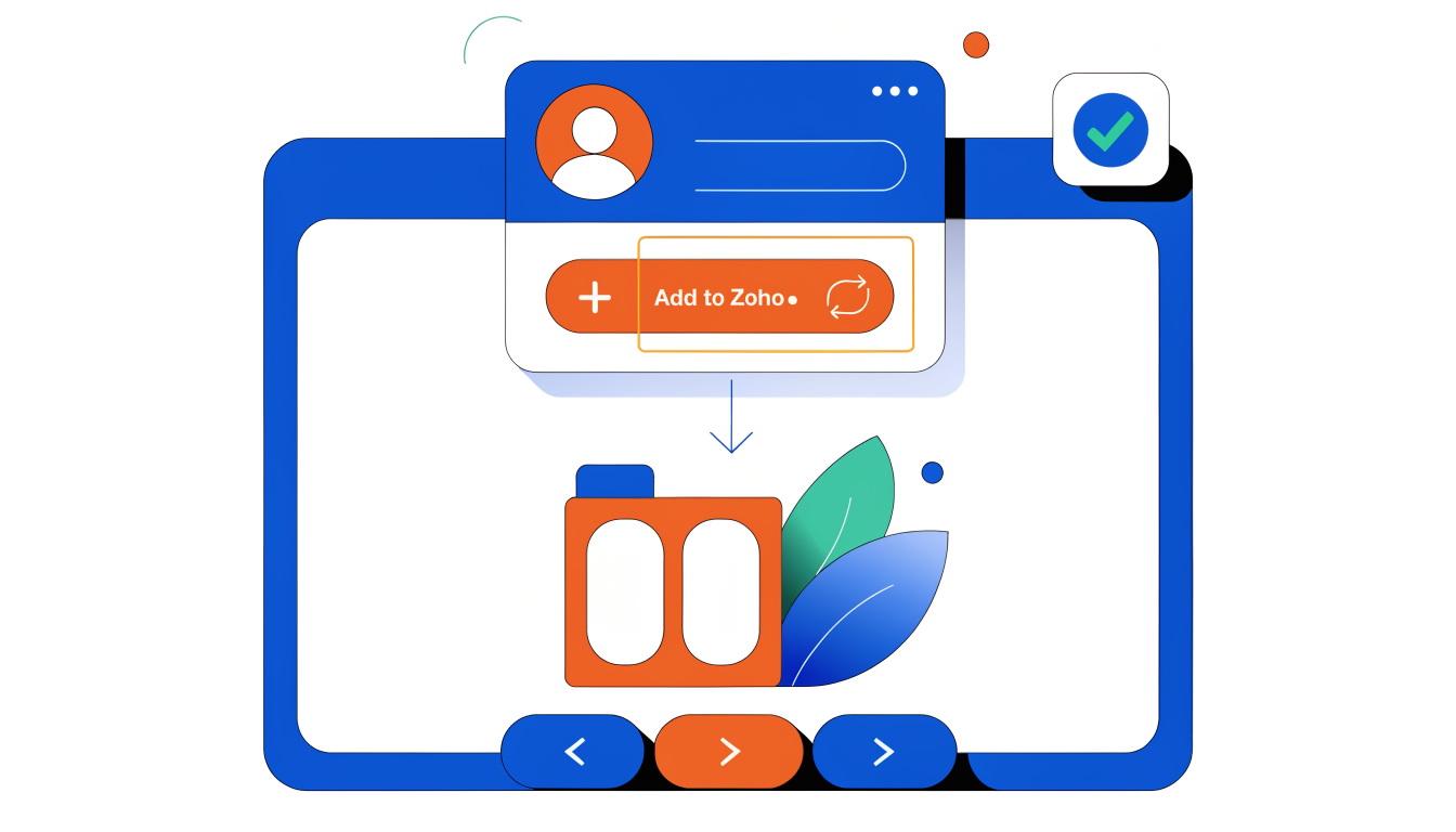 Chrome extension one-click LinkedIn profile import into Zoho CRM
