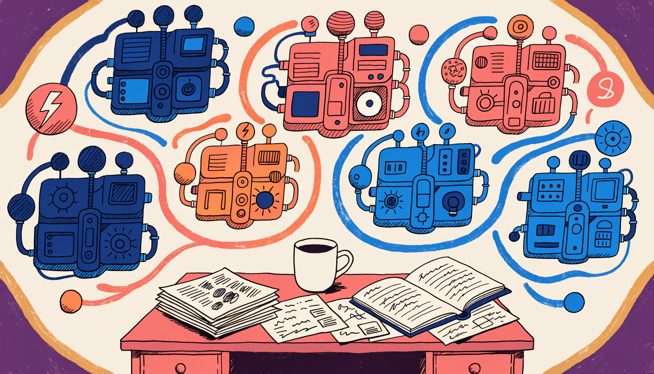 Specialized AI writing tools illustration showing different use cases and integrations