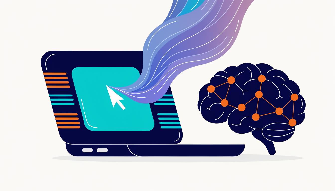 AI content writing tools illustration showing text generation and neural networks
