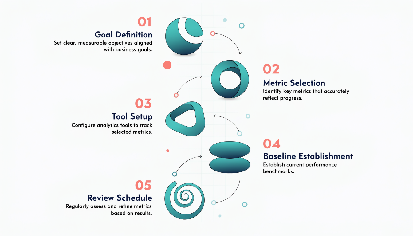 Five-step content performance tracking setup workflow