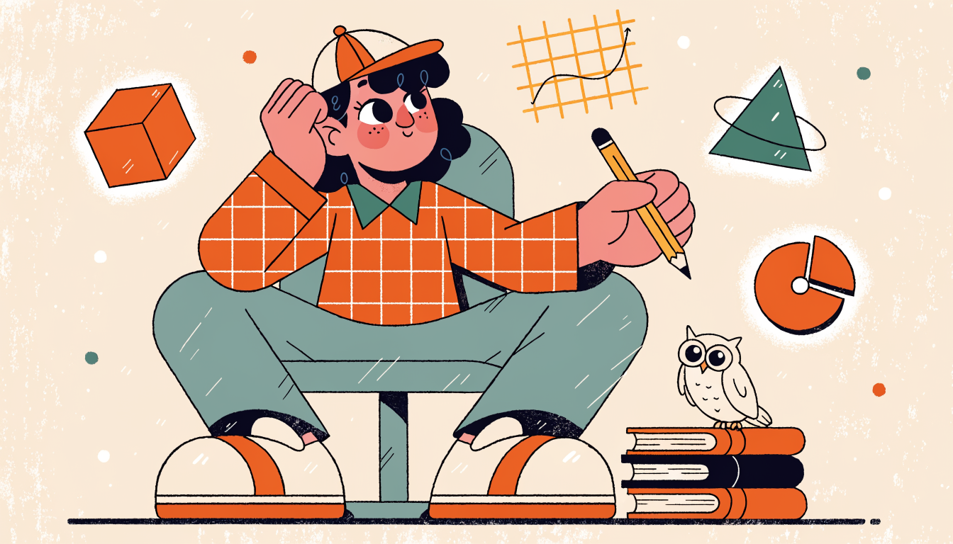 Student förbereder sig för den kvantitativa delen av högskoleprovet