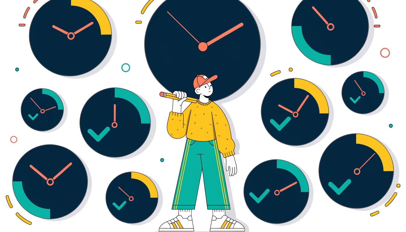 Student managing time during högskoleprov simulation practice