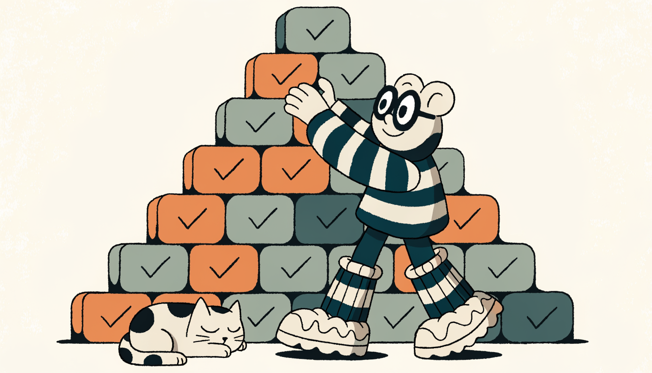 Illustration av att bygga poäng genom att säkra enkla uppgifter först