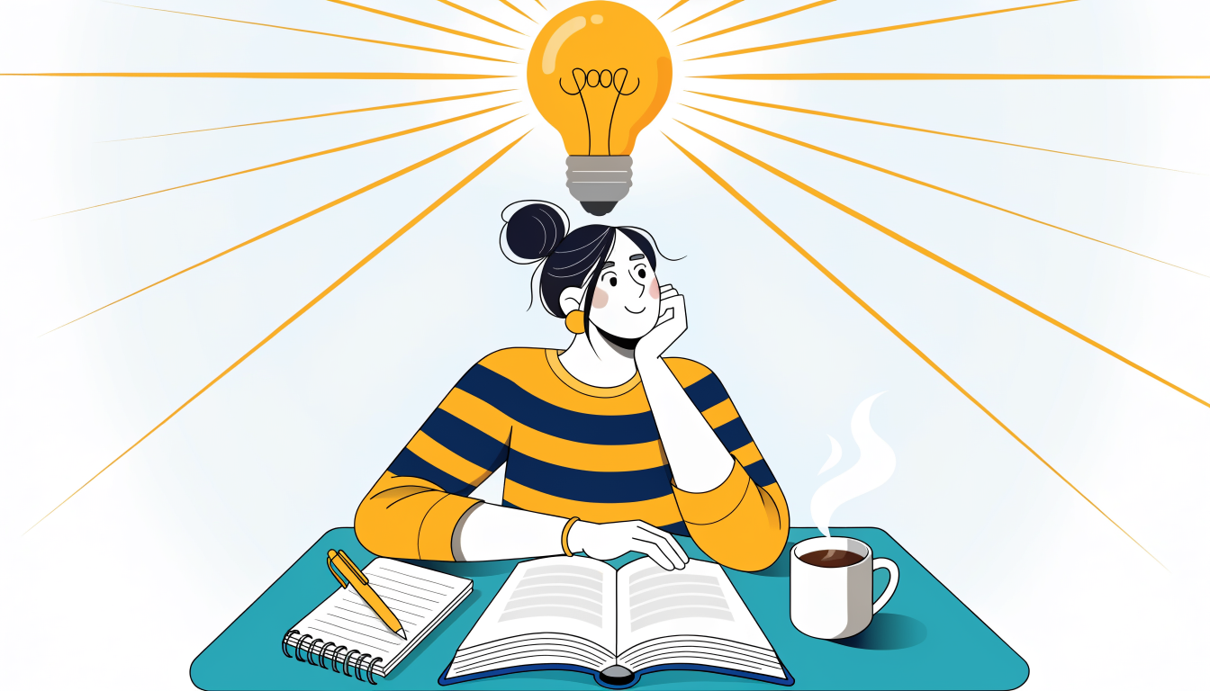 Motiverad student förbereder sig för högskoleprovet med fokus och energi