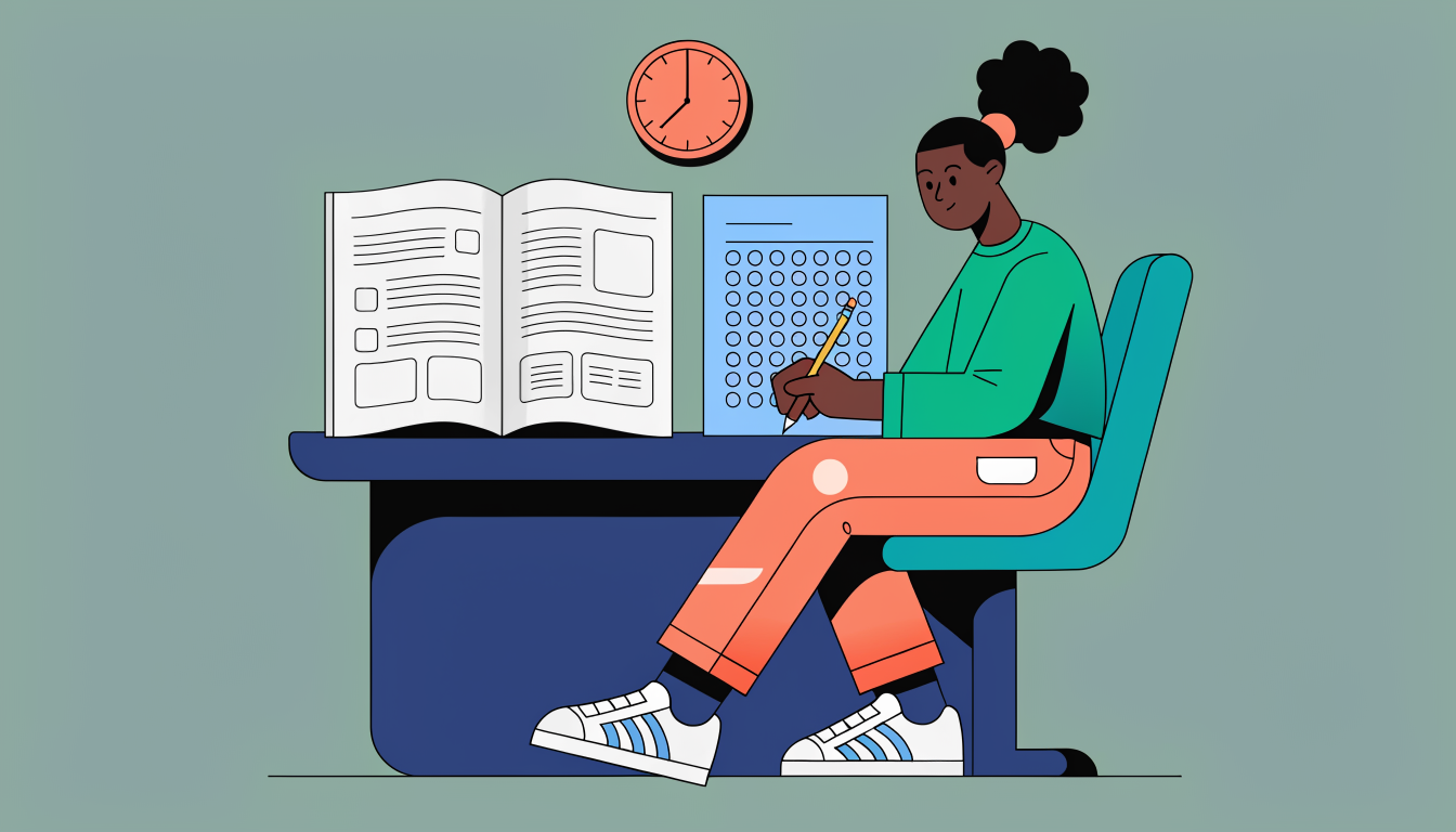 ACT English test format showing passage layout and time constraint for preparation