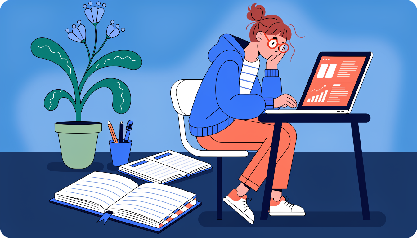 Student creating an SAT study schedule with planner and digital tools