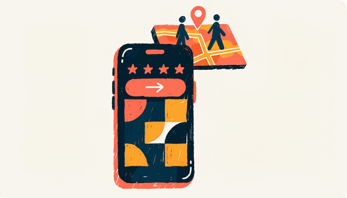Mobile local search optimization showing user intent and proximity-based discovery
