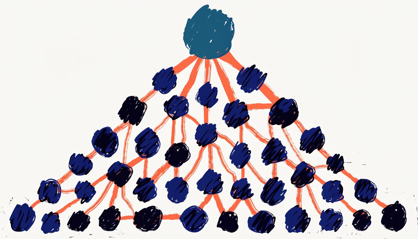SEO content strategy hub and spoke structure showing how topics interconnect