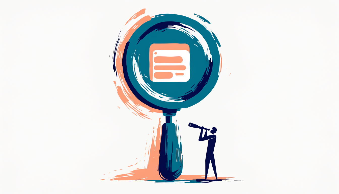 SEO marketing strategy magnifying glass representing search visibility