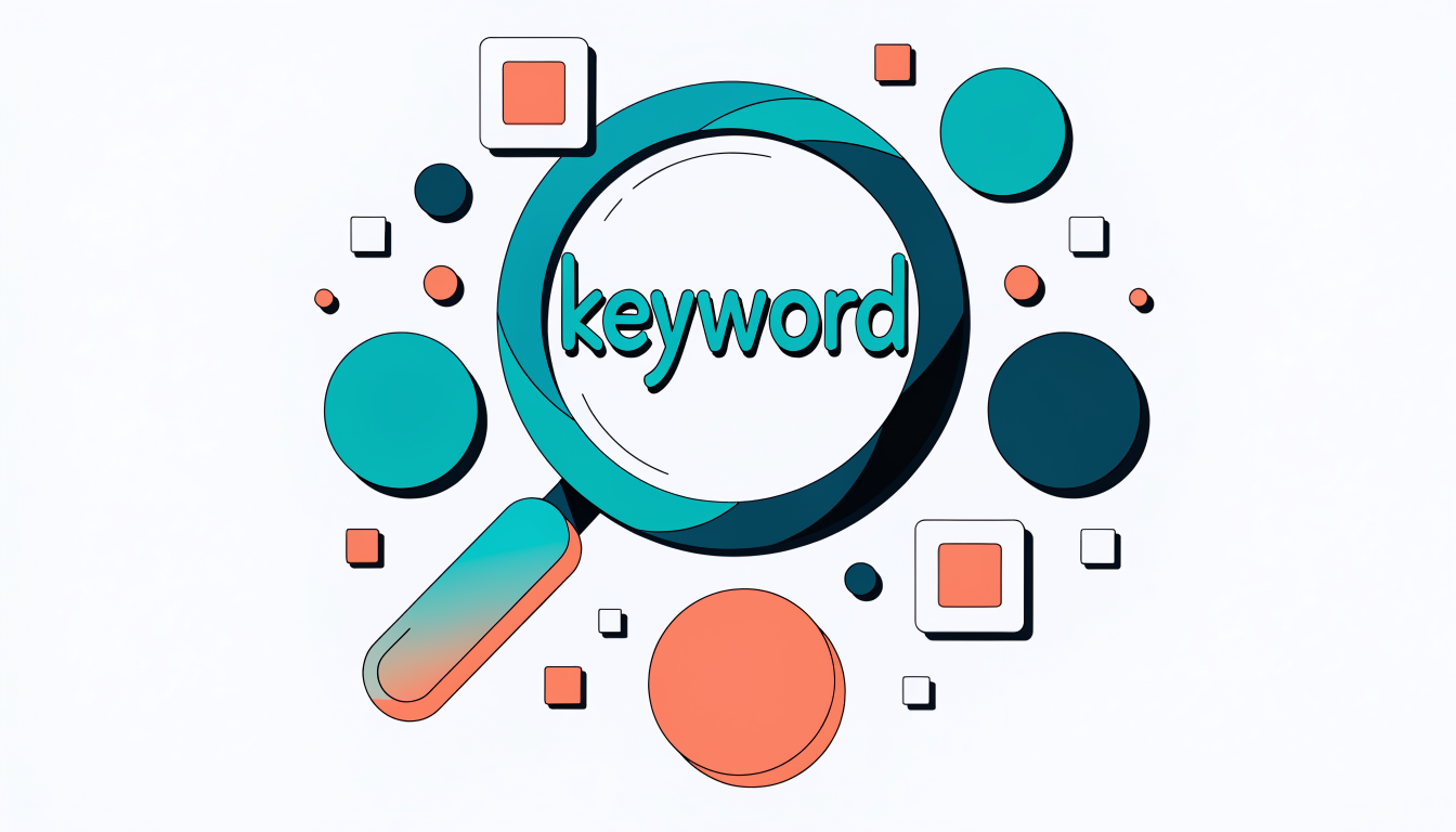 Keyword research visualization showing different keyword types and search intent