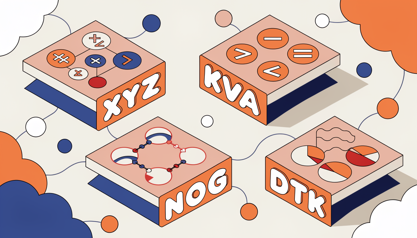 De fyra delproven på högskoleprovet matematik visualiserade