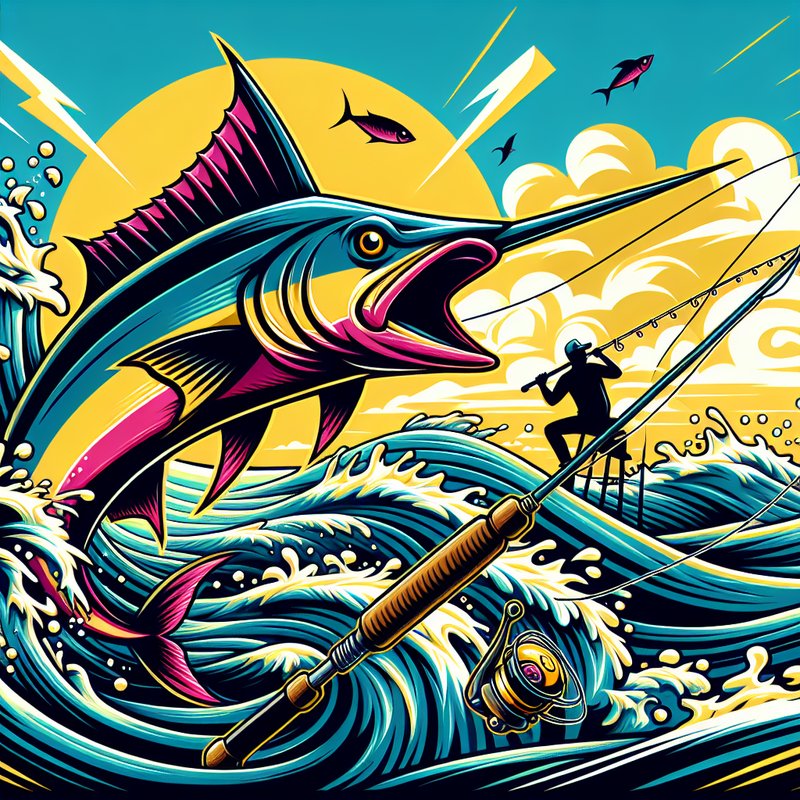 Daytime Swordfishing in Rough Seas