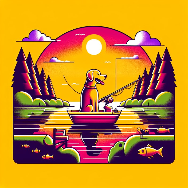 Fishing with Trained Dogs