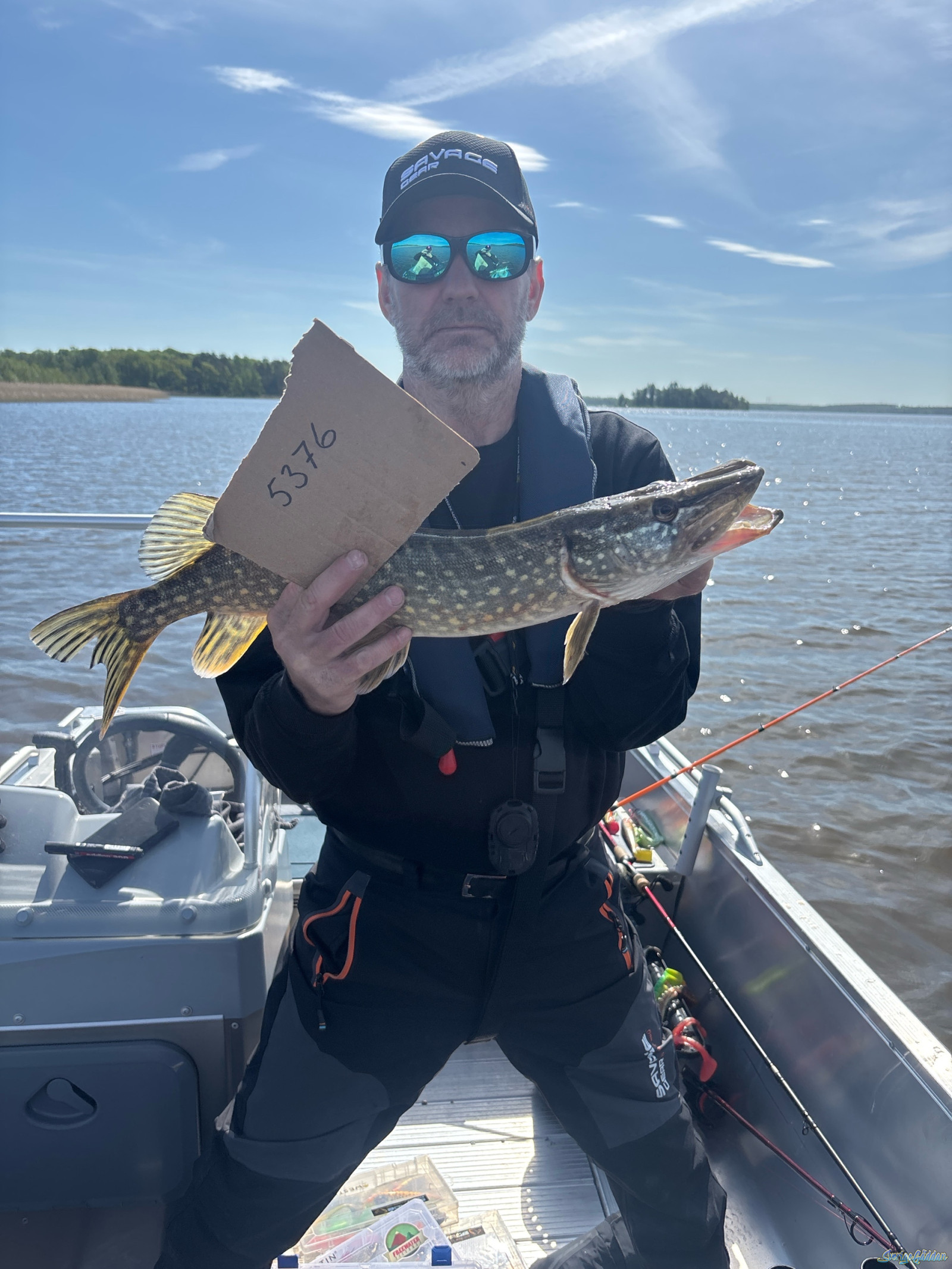 61 cm fångad av Raimo Huhta,Loke Huhta (Selaön fishing) i SverigeGäddan 2026 Vår