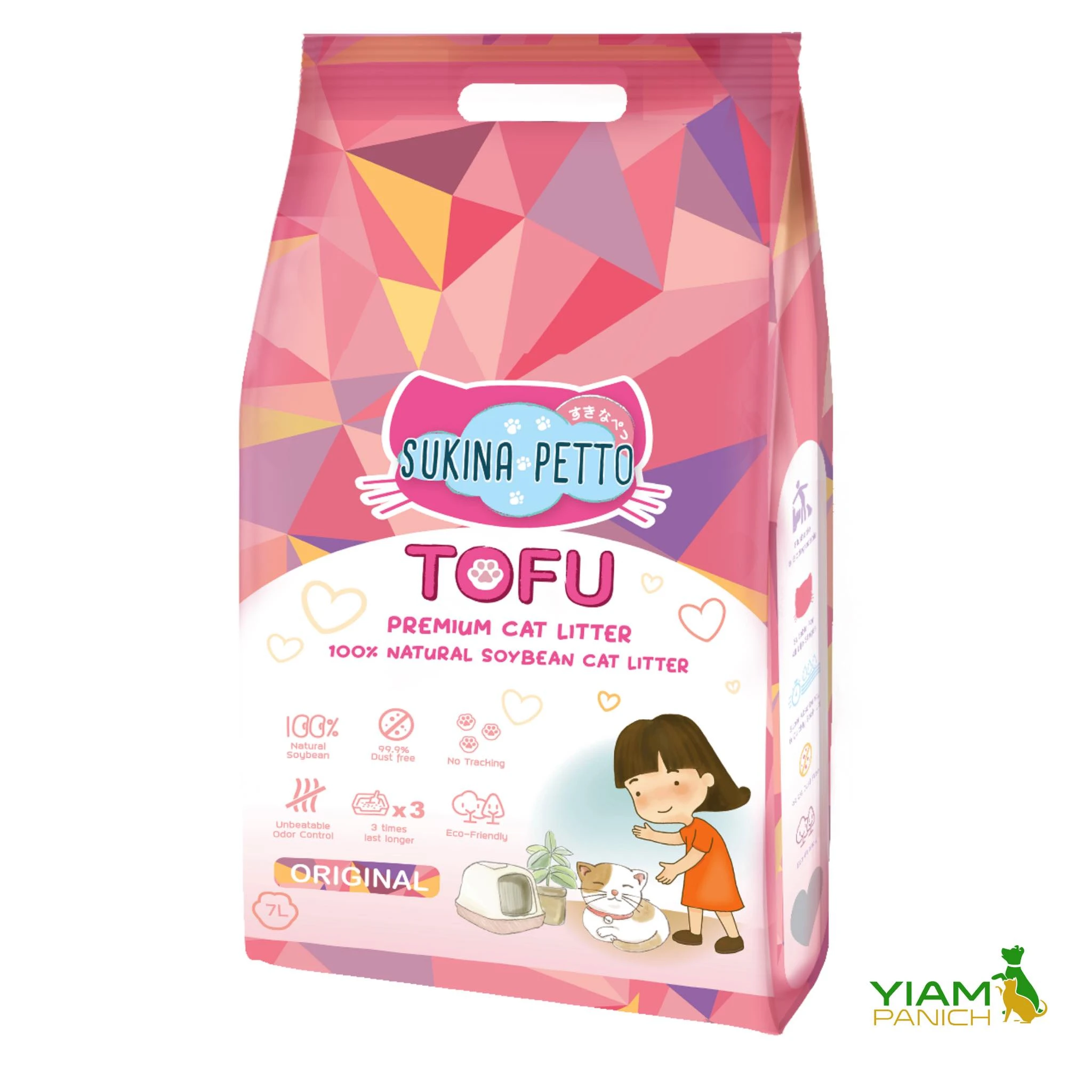 Sukina Petto Tofu ทรายแมวเต้าหู้ธรรมชาติ 7 ลิตร