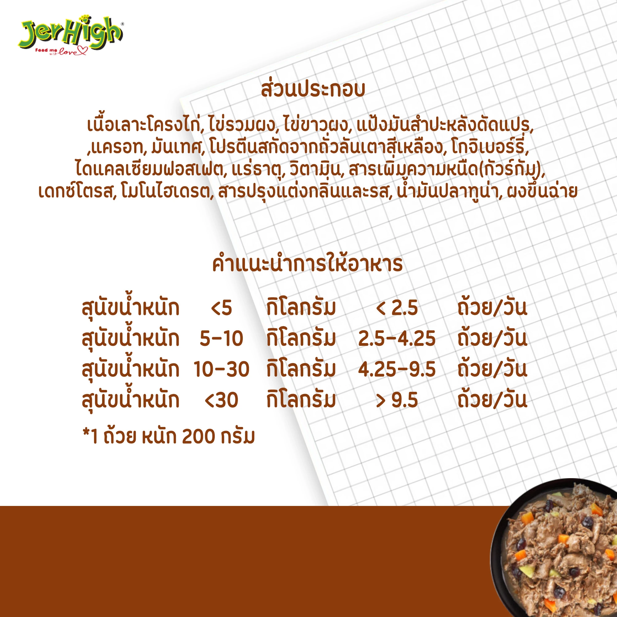 Jerhigh อาหารสุนัขถาด สตูว์ 200G