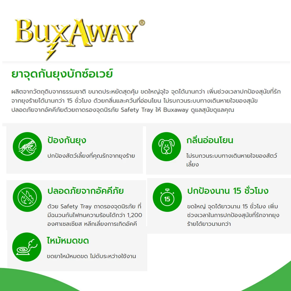 BuxAway ยาจุดกันยุง