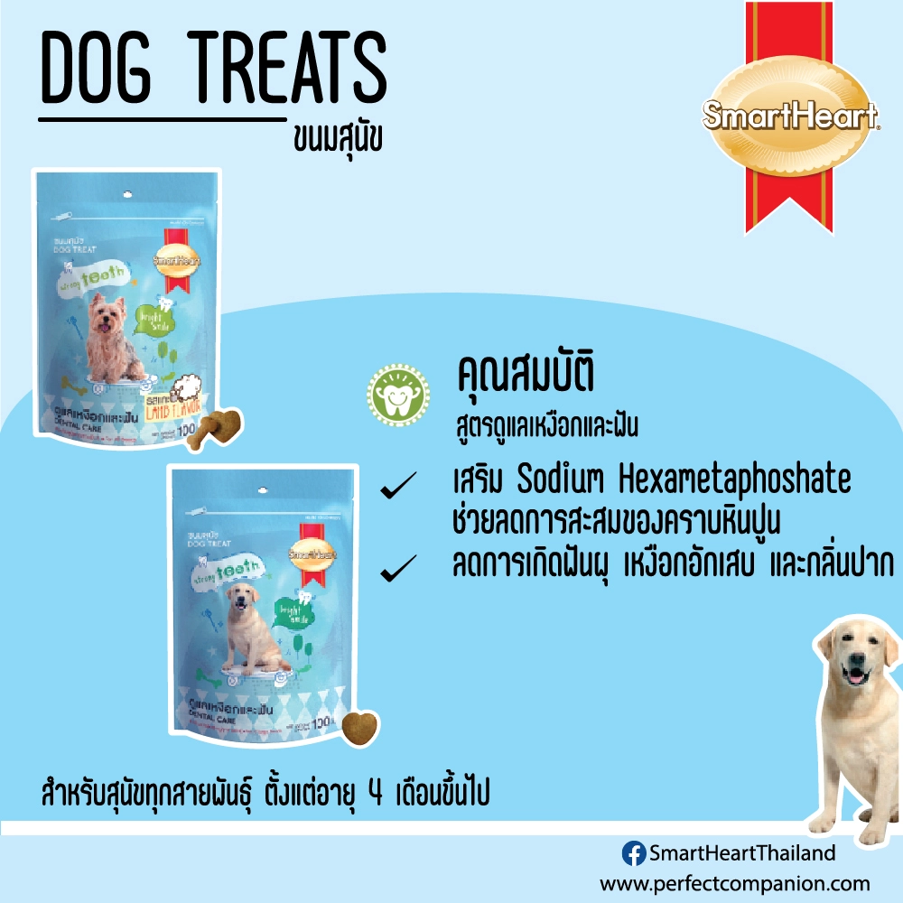 SmartHeart Treat ขนมสุนัข บิสกิต 100g.