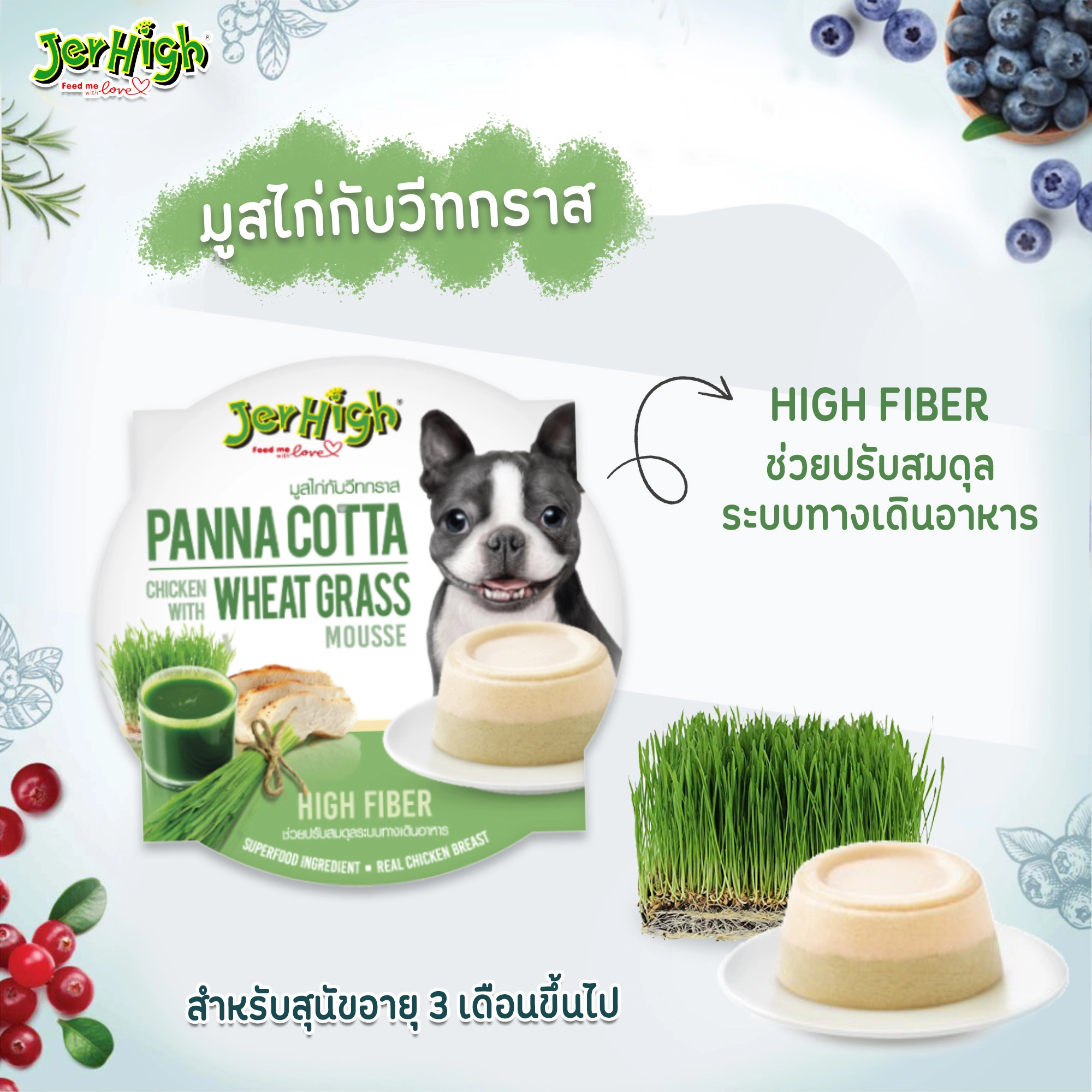 Jerhigh PANNA COTTA อาหารเปียกสุนัข ชนิดถ้วย 70กรัม