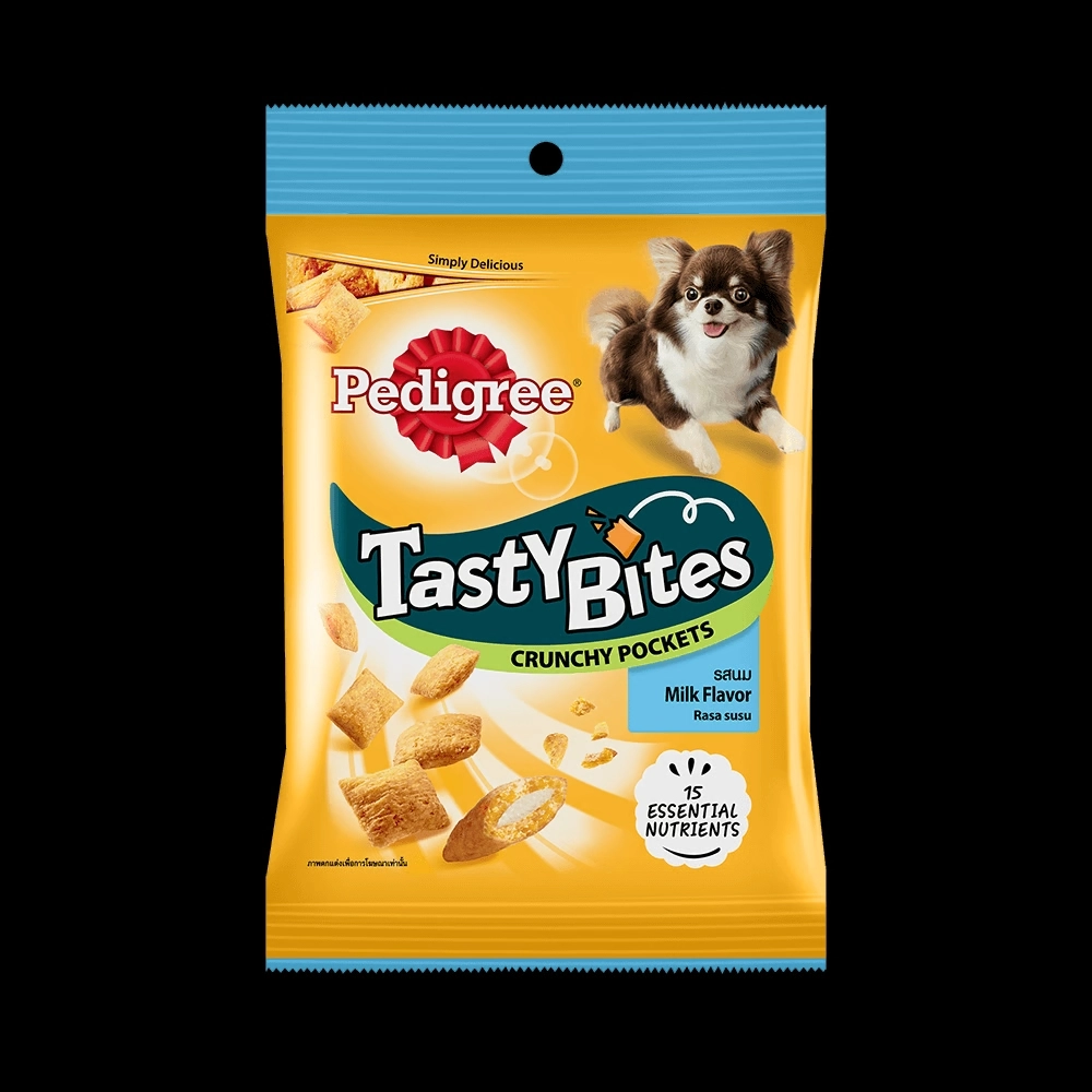 Pedigree ขนมสุนัข เทสตี้ไบทส์ ครันชี่ พ็อกเก็ต 60 กรัม