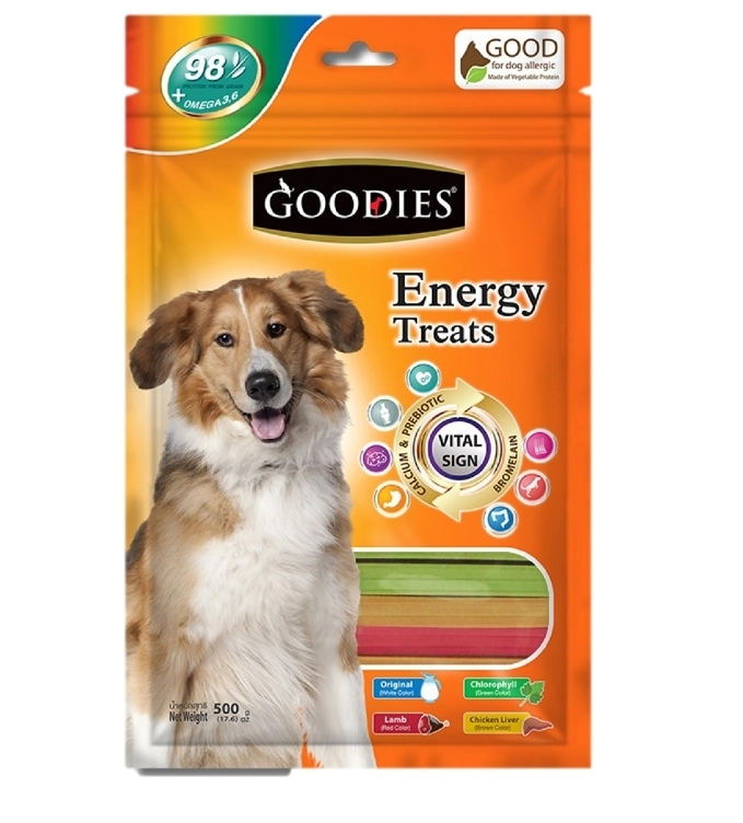 Goodie Energy Treats ขนมขัดฟันสุนัข คละแบบ 500 กรัม