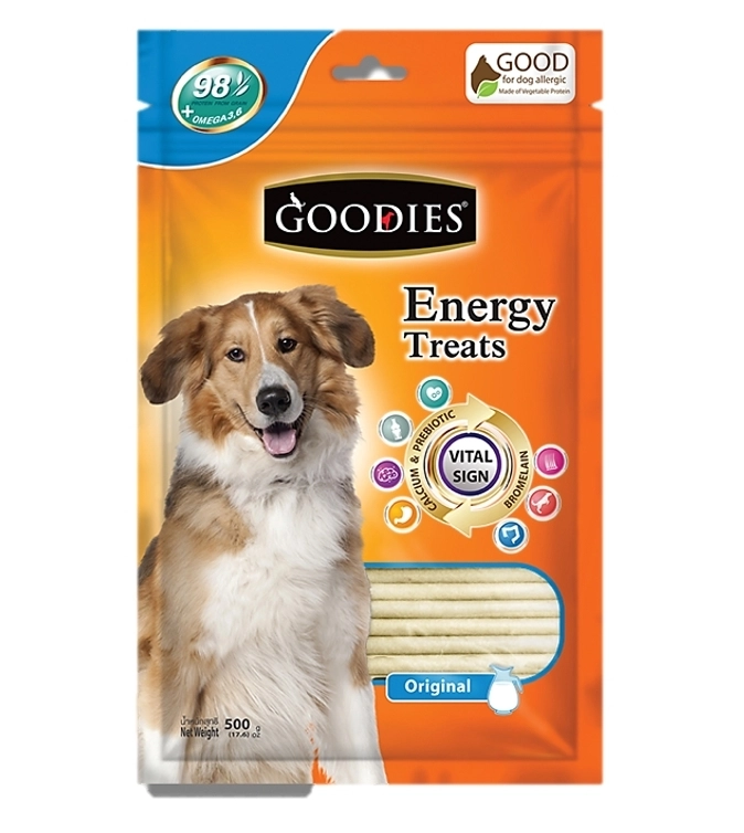 Goodie Energy Treats ขนมขัดฟันสุนัข คละแบบ 500 กรัม