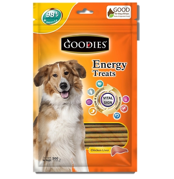 Goodie Energy Treats ขนมขัดฟันสุนัข คละแบบ 500 กรัม