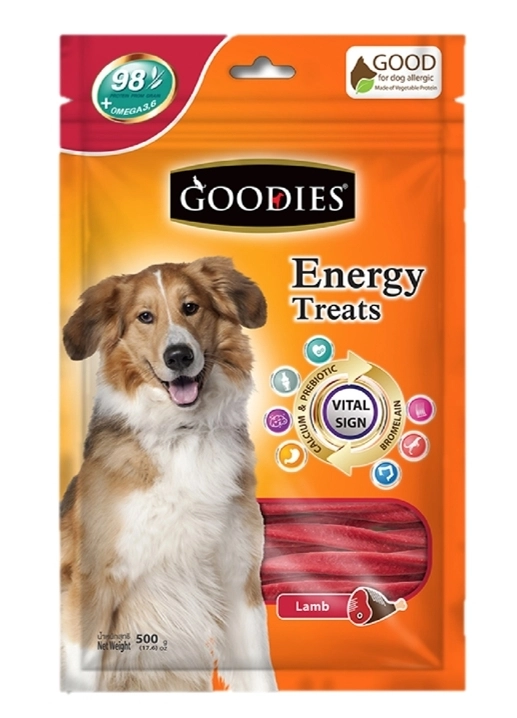 Goodie Energy Treats ขนมขัดฟันสุนัข คละแบบ 500 กรัม