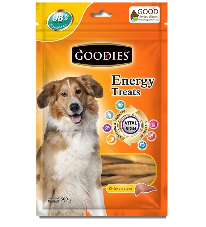 Goodie Energy Treats ขนมขัดฟันสุนัข คละแบบ 500 กรัม