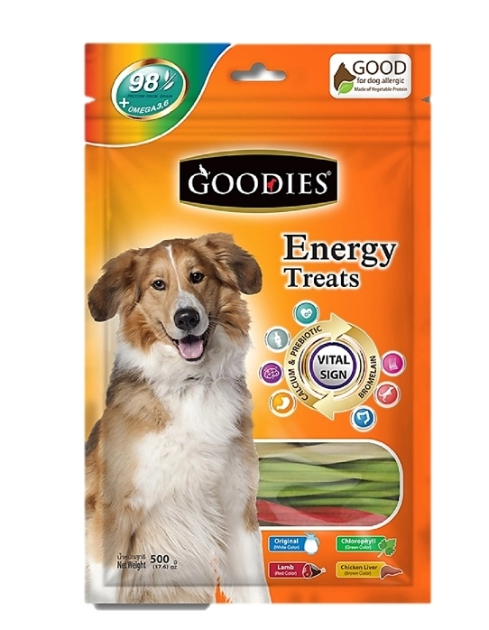 Goodie Energy Treats ขนมขัดฟันสุนัข คละแบบ 500 กรัม