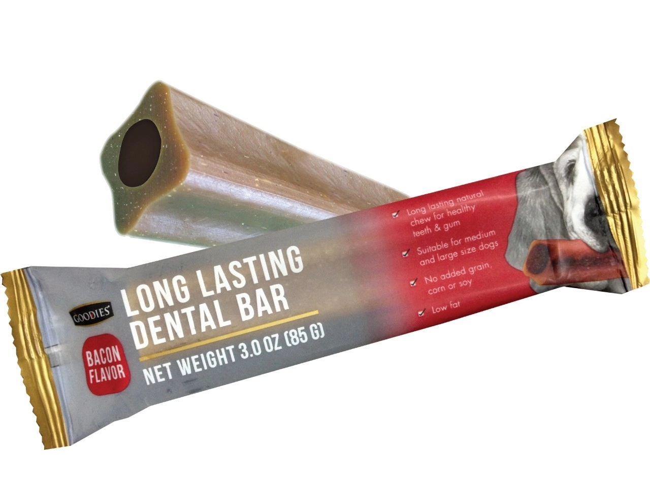 Goodies LONG LASTING DENTAL BAR ขนมขัดฟัน ชนิดสอดไส้ สำหรับสุนัขทุกสายพันธุ์ทุกช่วงวัย