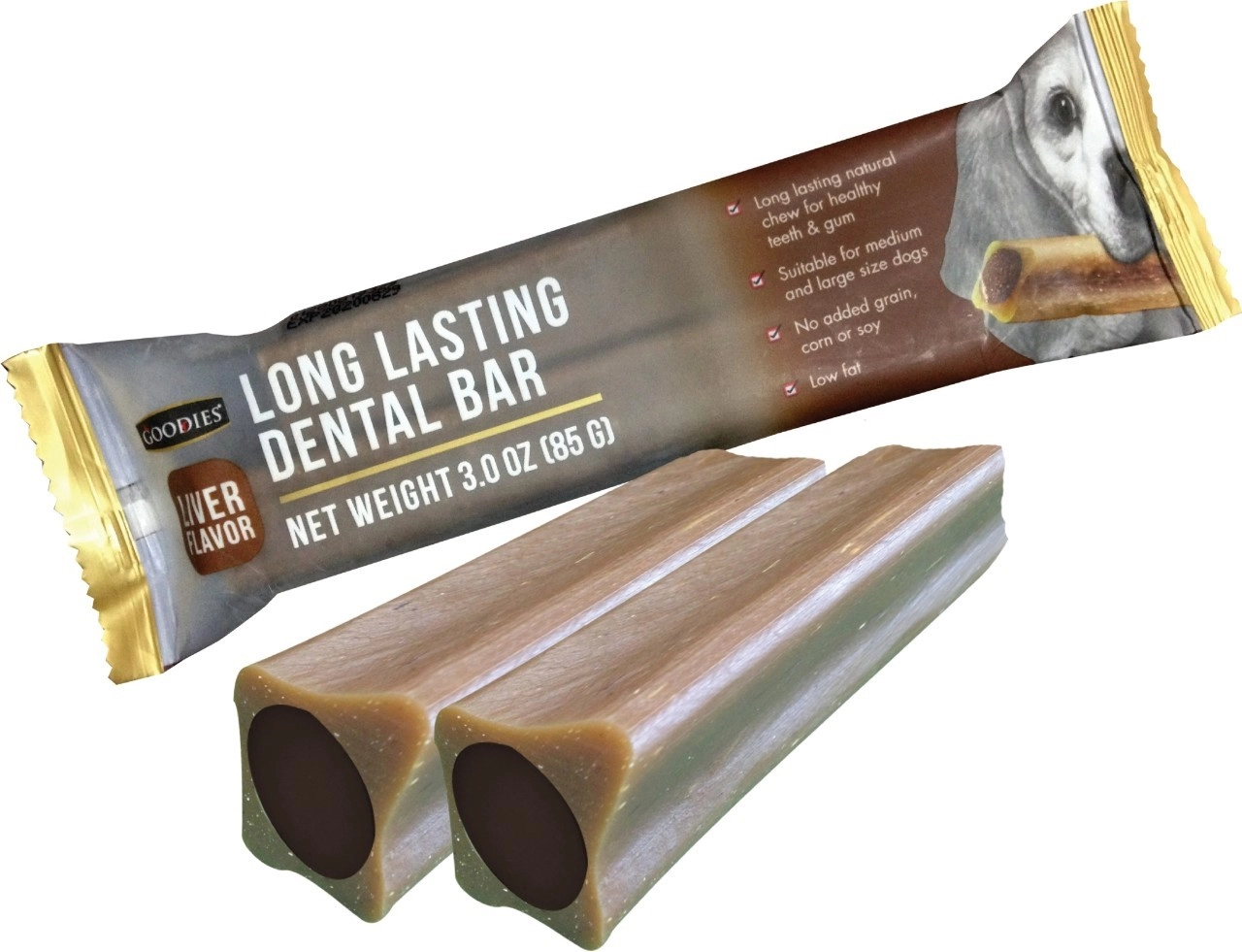 Goodies LONG LASTING DENTAL BAR ขนมขัดฟัน ชนิดสอดไส้ สำหรับสุนัขทุกสายพันธุ์ทุกช่วงวัย