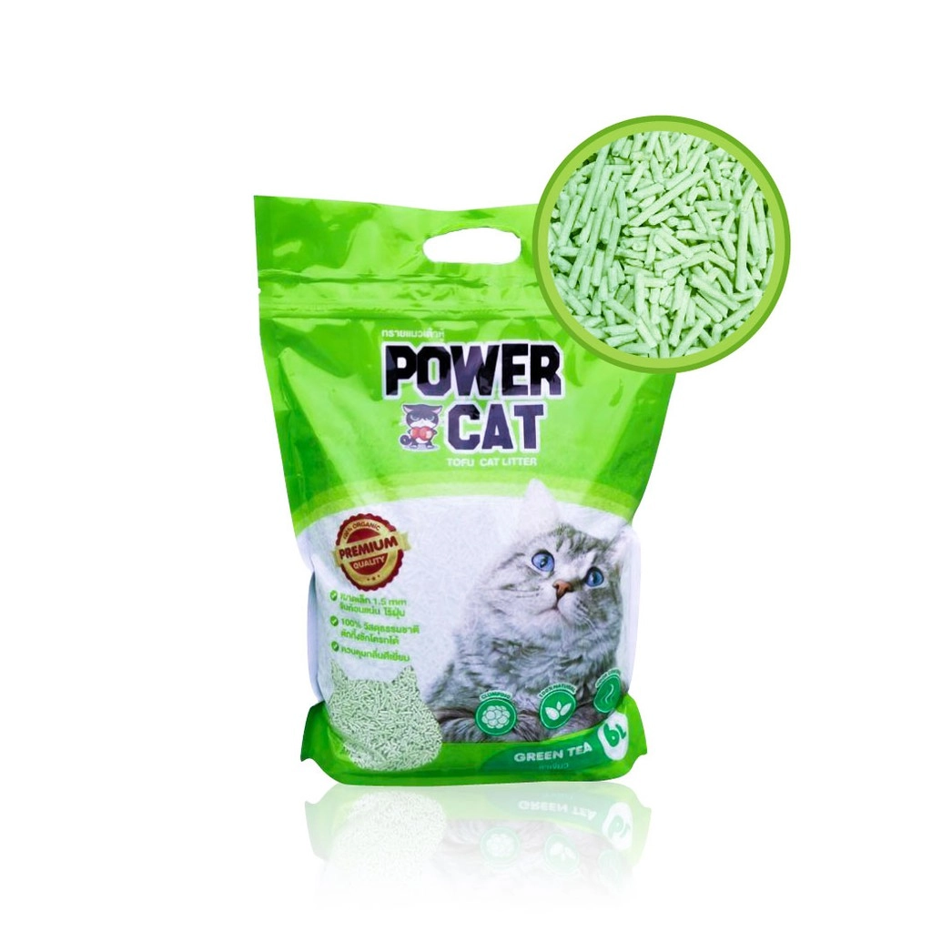 Power Cat Tofu ทรายแมวเต้าหู้ธรรมชาติ 6 ลิตร