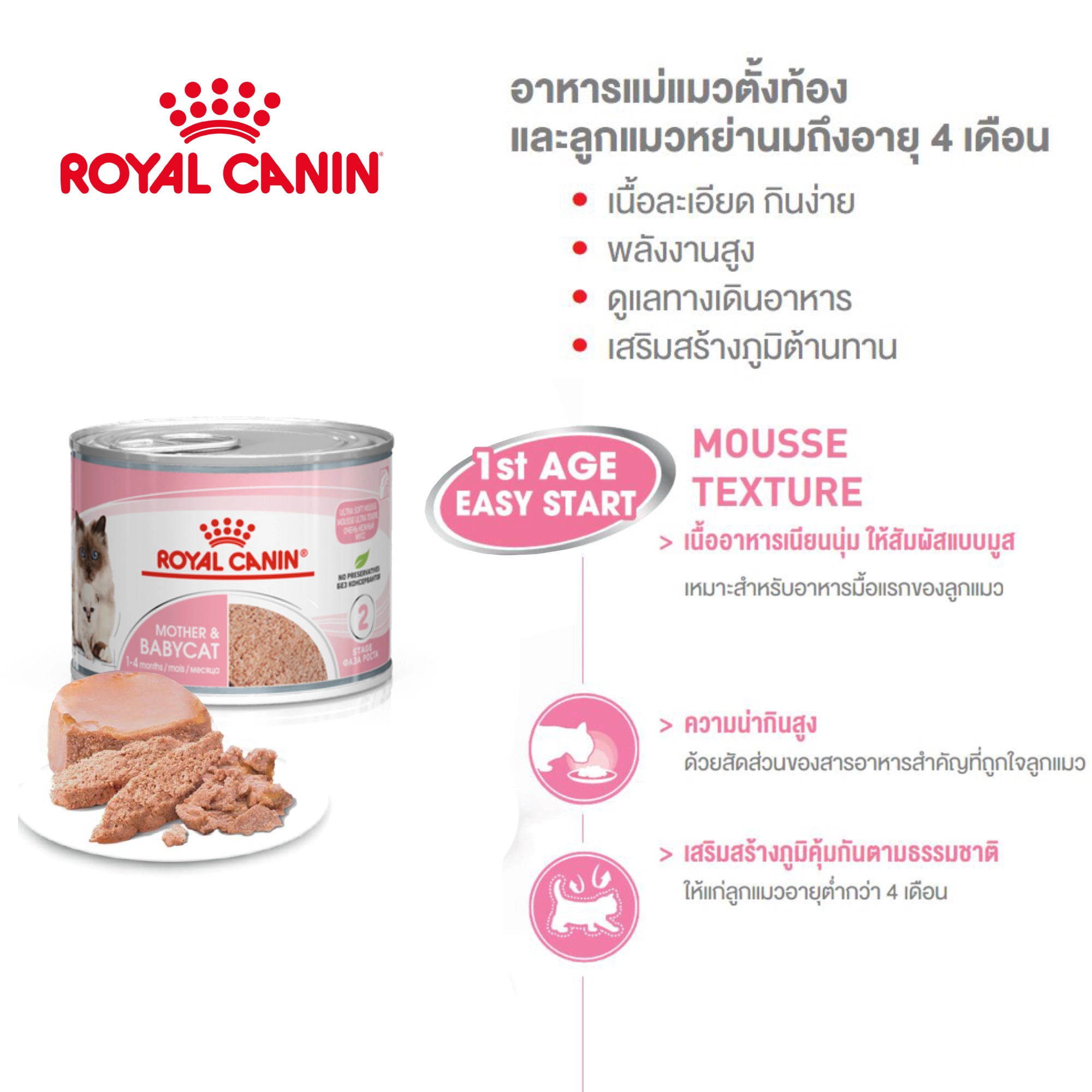 ROYAL CANIN Mother & Baby Cat ชนิดกระป๋อง 195g.