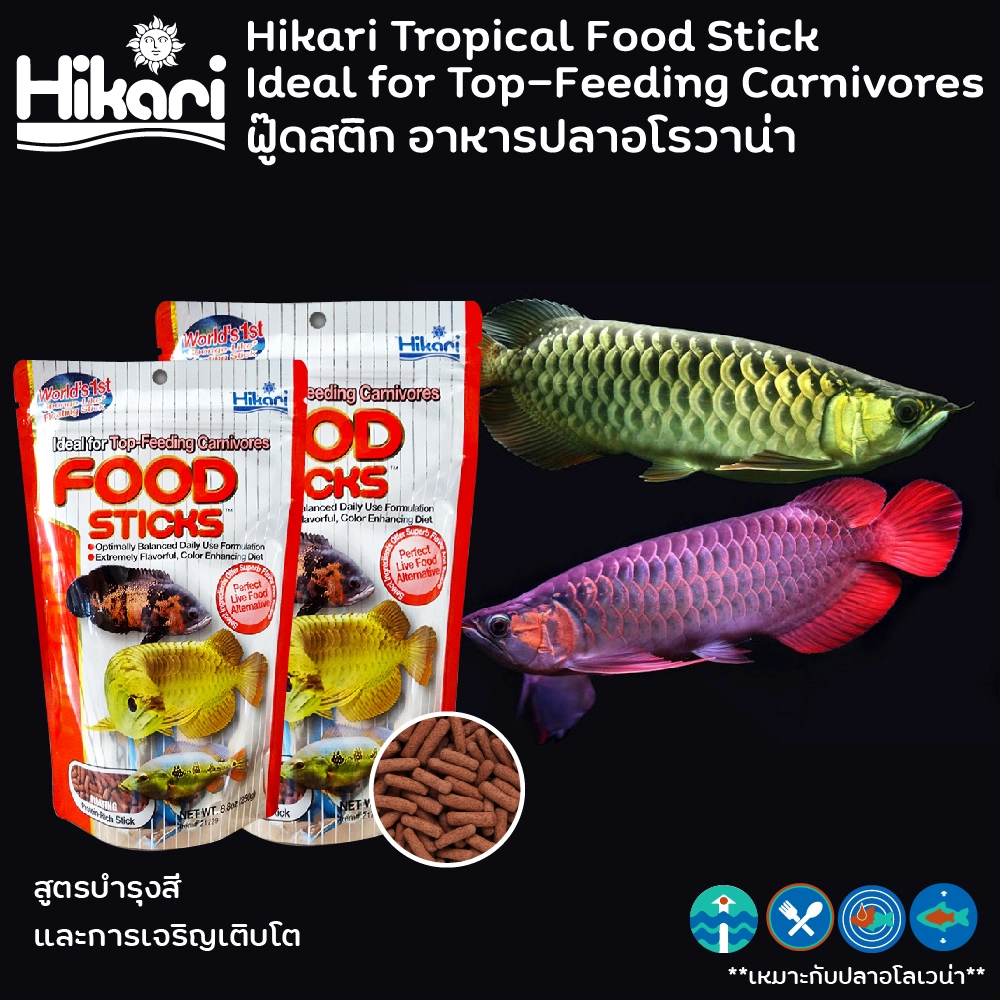 Hikari Tropical Food Stick  Ideal for Top Feeding Carnivores