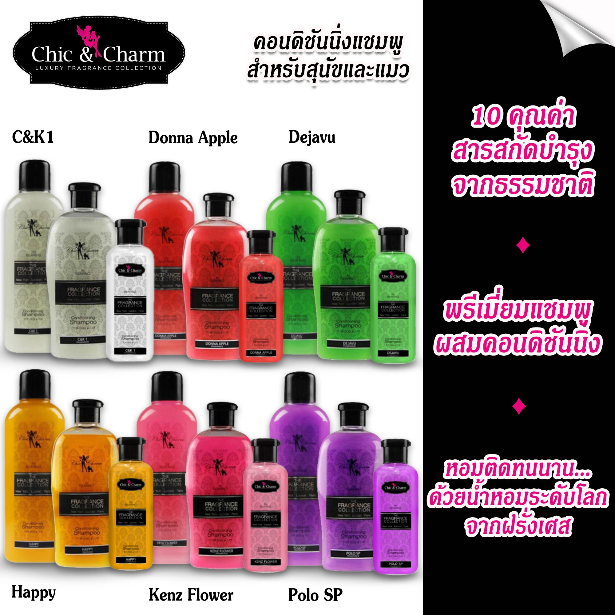 Bearing Chic&Charm แชมพูผสมครีมนวด สำหรับสุนัข