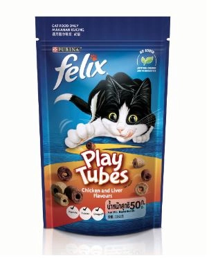 Felix Play Tubes ขนมแมว สำหรับแมวโตทุกสายพันธุ์