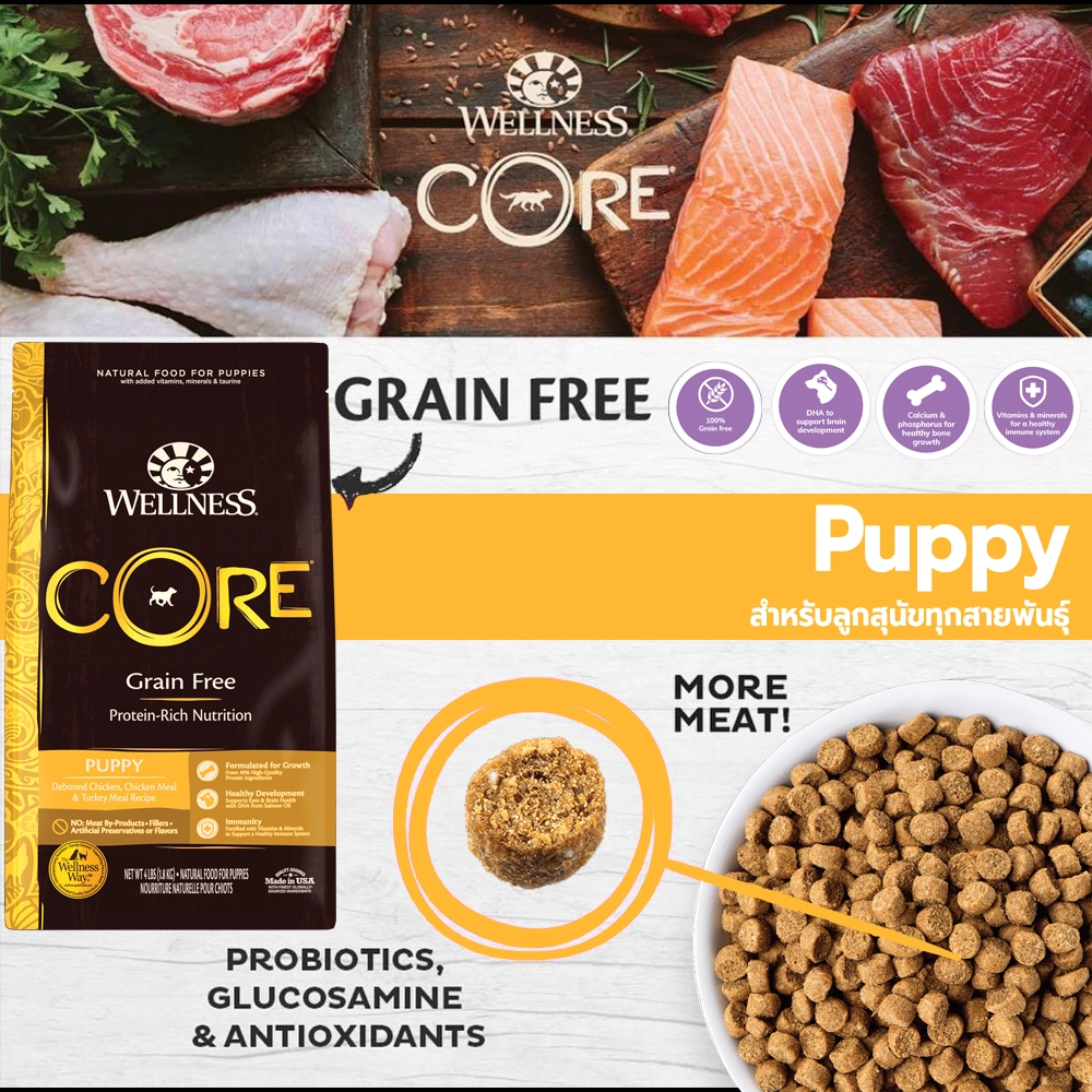 WELLNESS CORE Puppy อาหารเม็ด สำหรับลูกสุนัขทุกสายพันธุ์