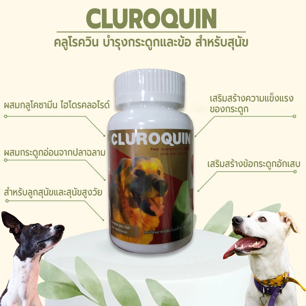 Cluroquin วิตามินบำรุงข้อและกระดูก(สุนัข)