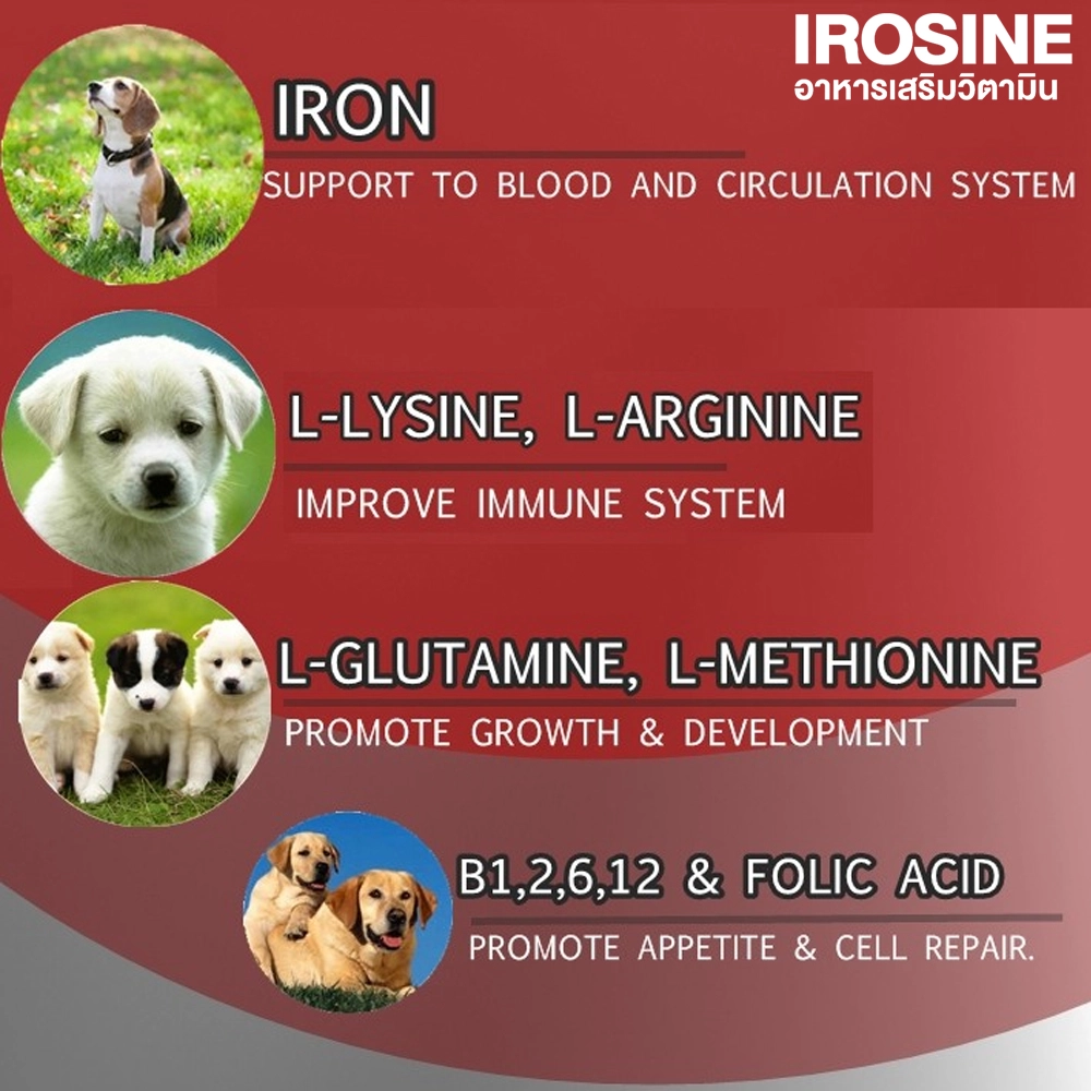 IROSINE DOG เจลวิตามินรวมสำหรับสุนัข80ก.