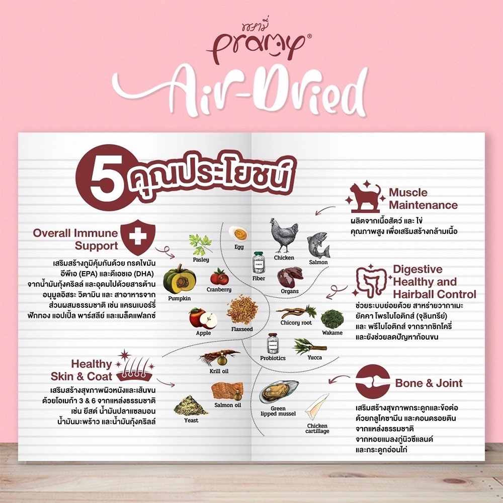 Pramy Air Dried ขนมแมวฟรีซดราย สำหรับแมวทุกสายพันธุ์ทุกช่วงวัย