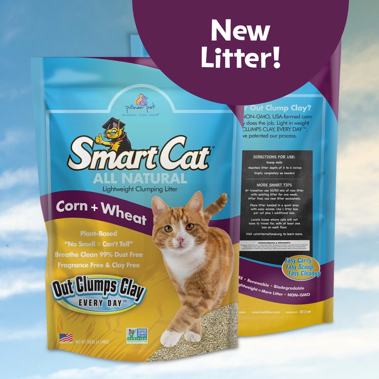 SmartCat ทรายแมวผลิตจากหญ้า 100%
